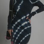 Sukienka dzianinowa Shadows granat