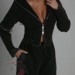 Komplet dresowy dekatyzowany Goszi czarny