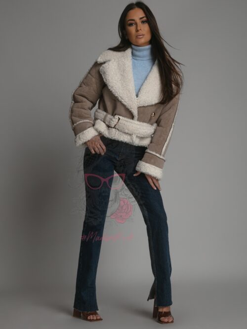 Kożuszek z barankiem Weago beżowy