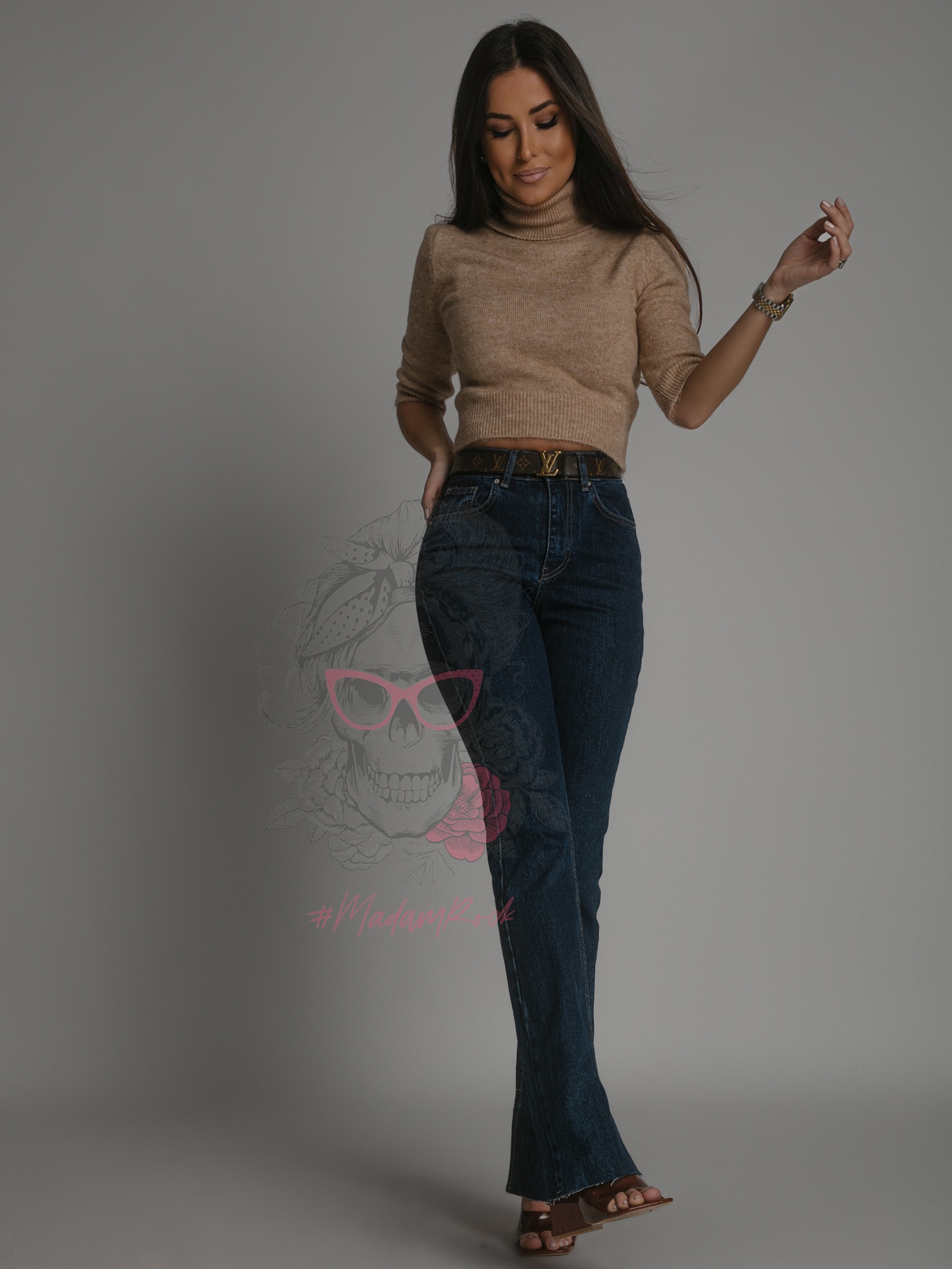 Sweter golf Milin cappuccino