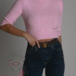 Sweter golf Milin cukierkowy różowy