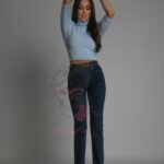 Sweter golf Milin błękitny