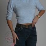 Sweter golf Milin błękitny