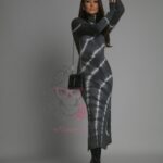 Sukienka dzianinowa Shadows grafitowa