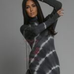 Sukienka dzianinowa Shadows grafitowa