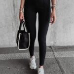 Legginsy dopasowane z przeszyciami Katania Ola Voga czarne