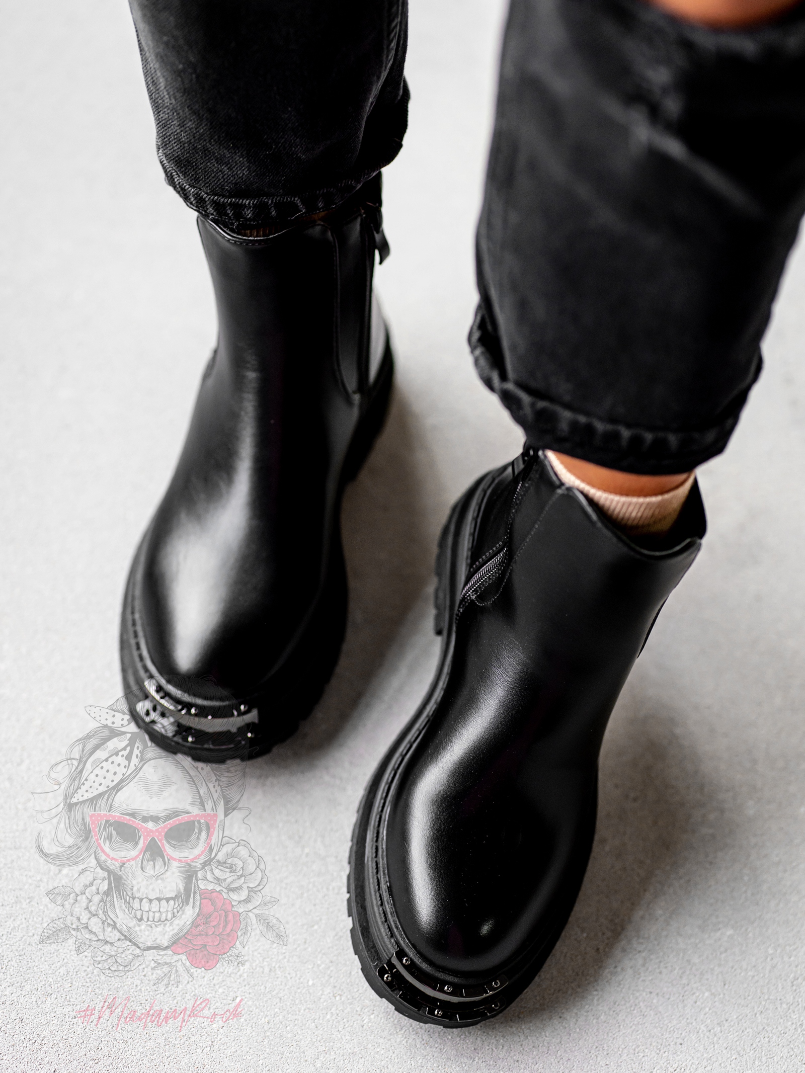 Botki klasyczne Rock Topeg czarne