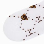 Skarpetki damskie z misiami Teddy białe