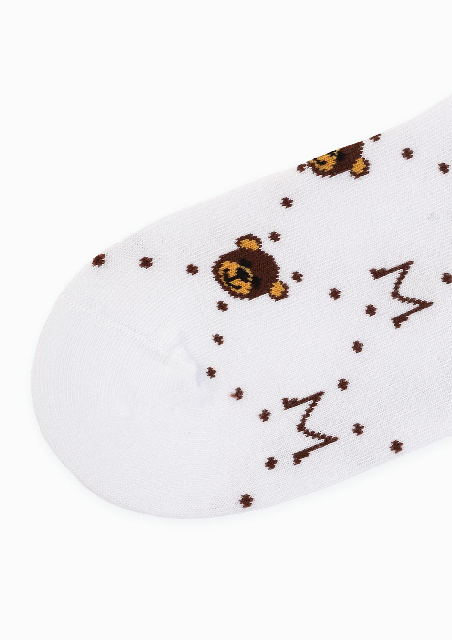 Skarpetki damskie z misiami Teddy białe Skarpetki damskie z misiami Teddy białe