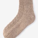 Skarpetki plecione bawełniane 100DEN cappuccino