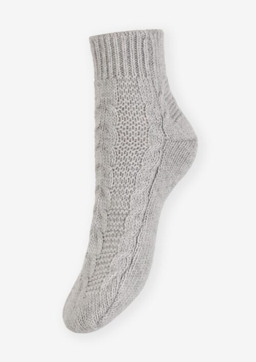 Skarpetki plecione bawełniane 100DEN szare