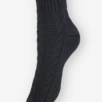 Skarpetki plecione bawełniane 100DEN czarne