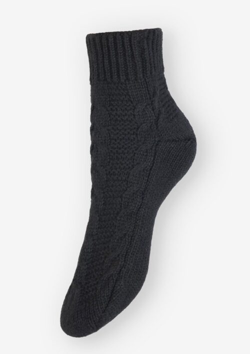 Skarpetki plecione bawełniane 100DEN czarne