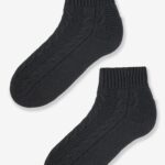 Skarpetki plecione bawełniane 100DEN czarne