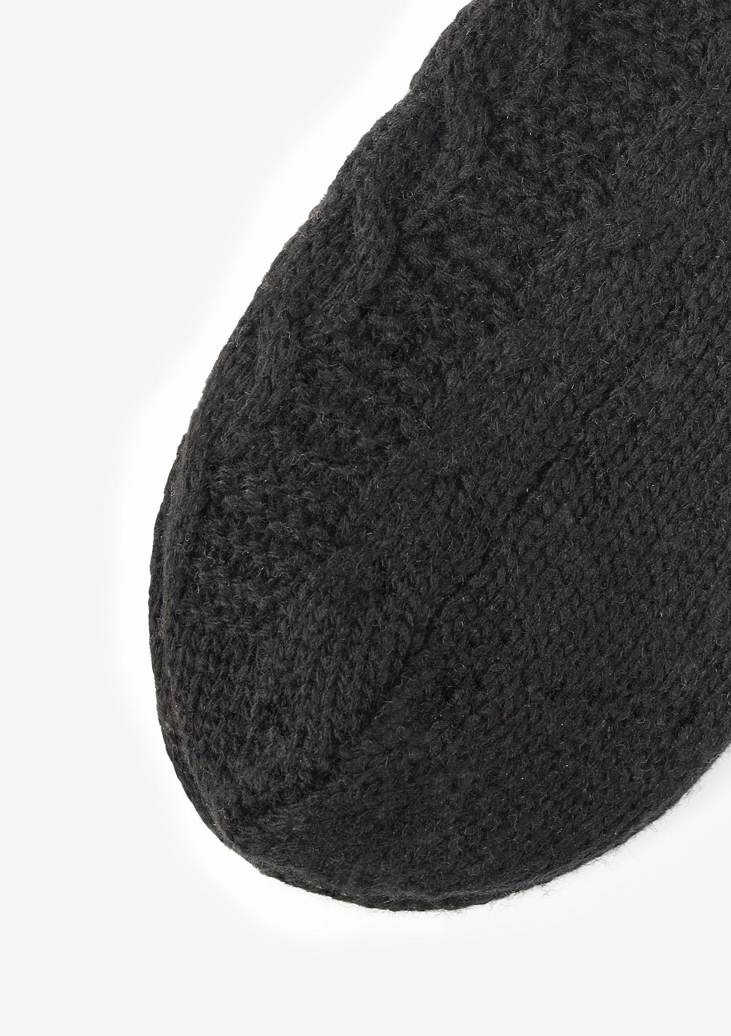 Skarpetki plecione bawełniane 100DEN czarne