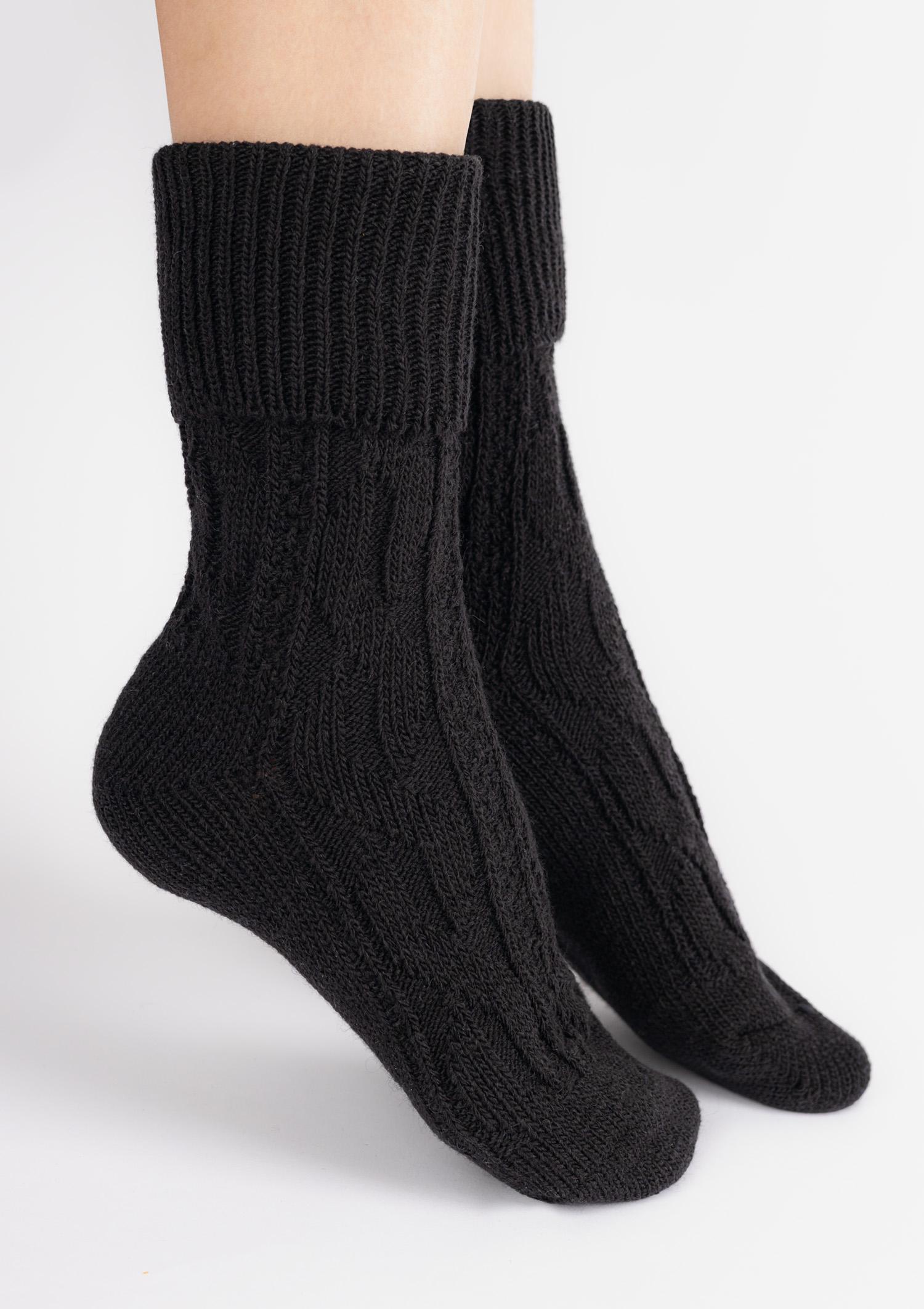 Skarpety damskie ciepłe z wełną czarne