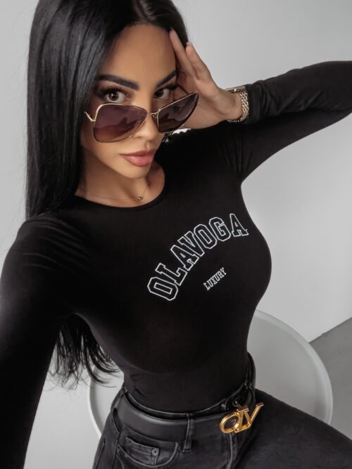 Body elastyczne Alina Ola Voga czarne