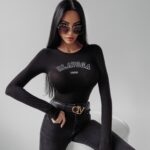 Body elastyczne Alina Ola Voga czarne