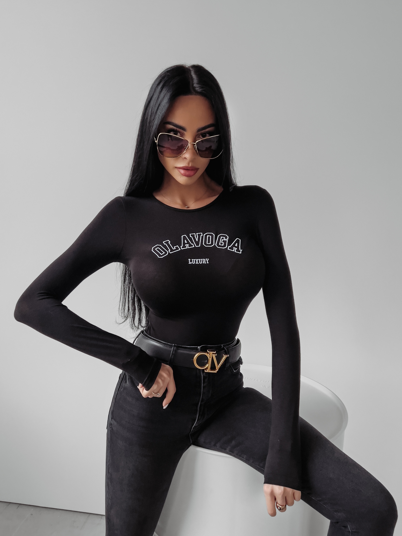 Body elastyczne Alina Ola Voga czarne Body elastyczne Alina Ola Voga czarne