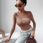 Body elastyczne Alina Ola Voga beżowe