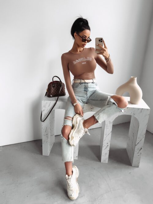 Body elastyczne Alina Ola Voga beżowe