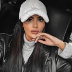 Czapka z futerkiem Giza Ola Voga biała