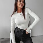 Bluzka z przeszyciem Roko Ola Voga ecru