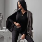 Sweterek dzianinowy Anabel Ola Voga czarny