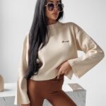 Sweter z półgolfem Letia Ola Voga beżowy