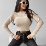 Sweter basic gładki Kate Ola Voga beżowy