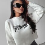 Sweter pudełkowy Loco Ola Voga ecru