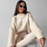 Sweter pudełkowy Loco Ola Voga beż