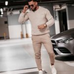 Sweter męski klasyczny Warren Ola Voga beżowy