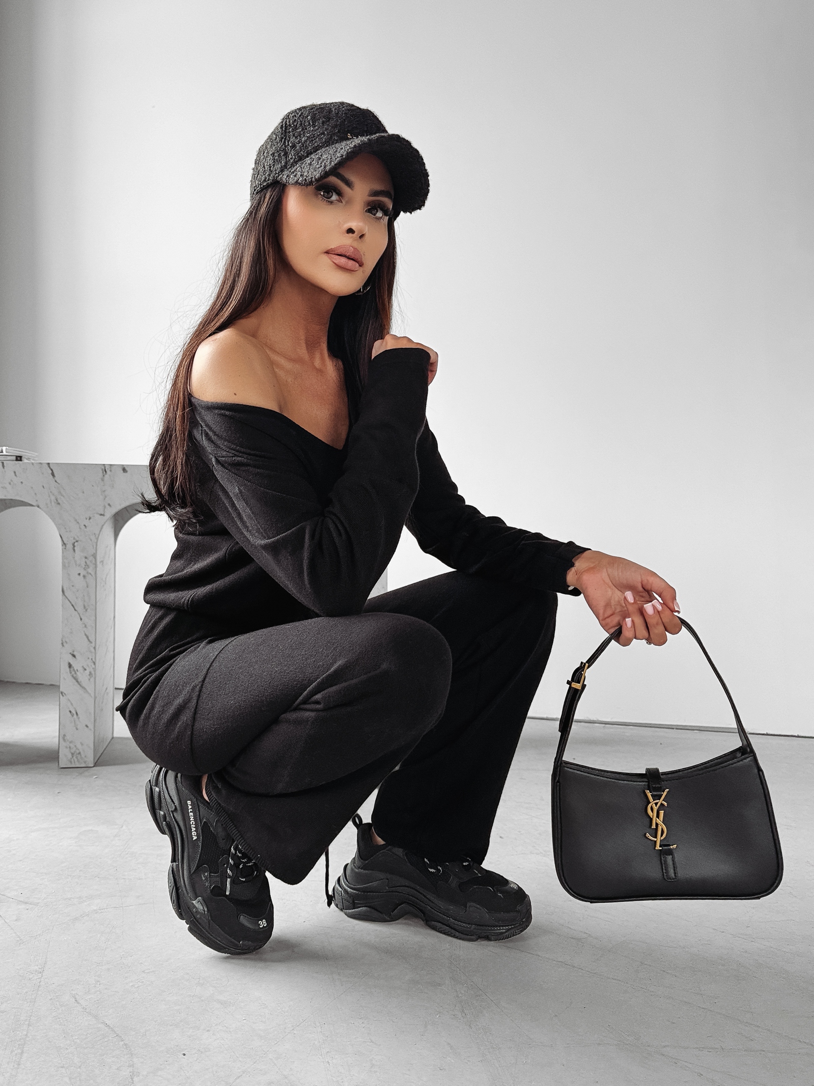 Kombinezon dzianinowy Sherry Ola Voga czarny