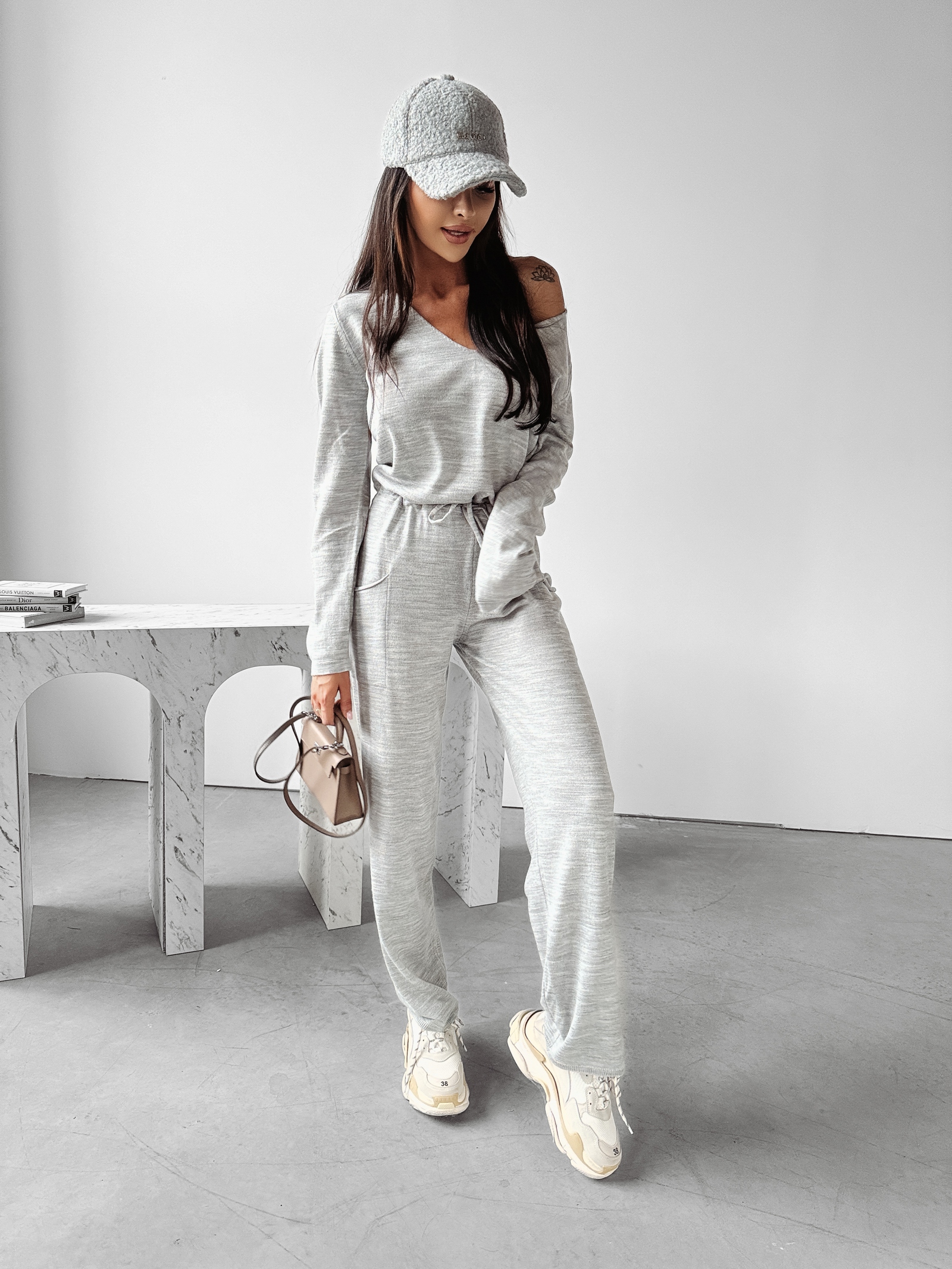 Kombinezon dzianinowy Sherry Ola Voga szary