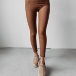 Legginsy z wyszczuplającym pasem Berry Ola Voga brązowe