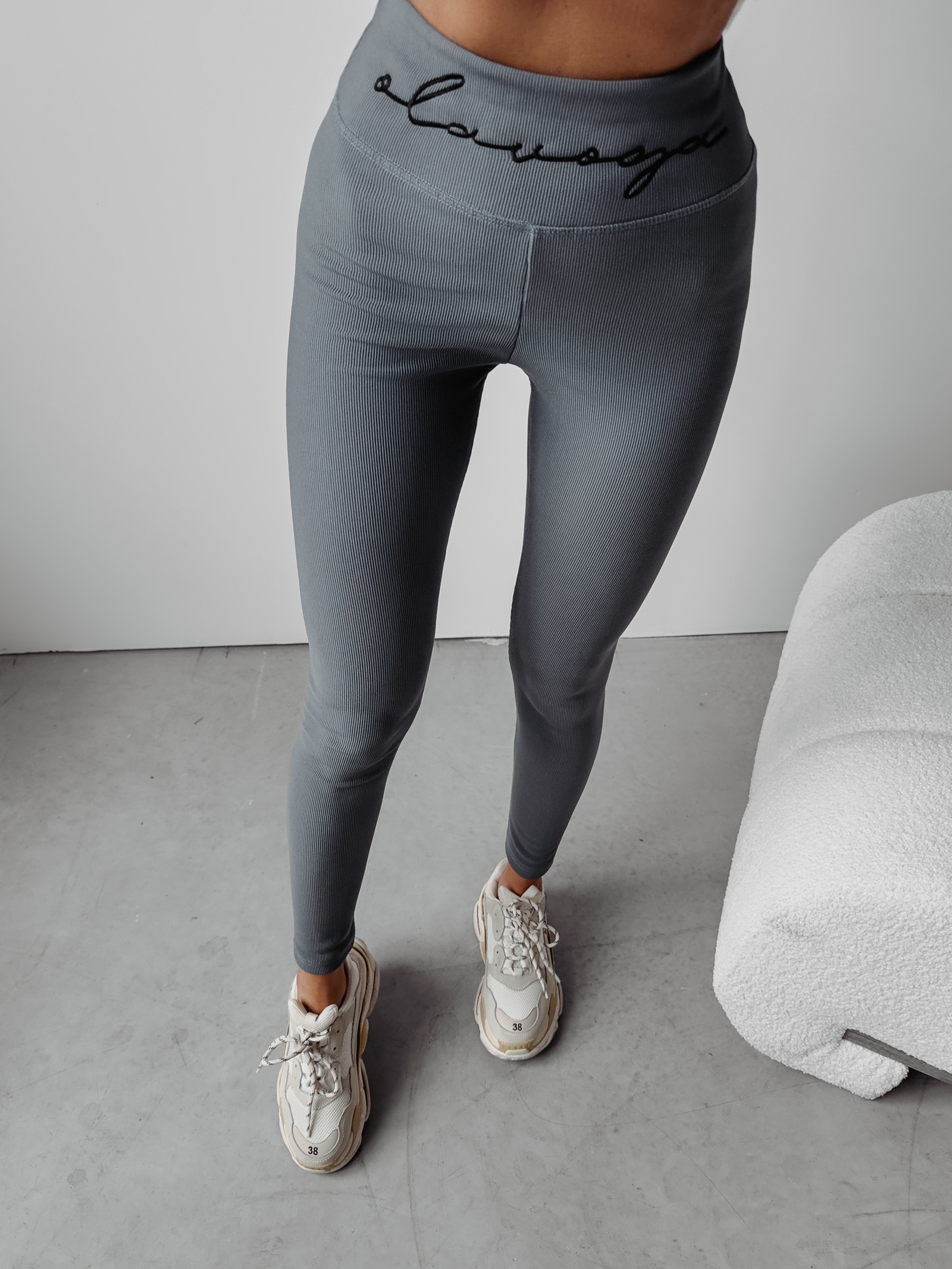 Legginsy z wyszczuplającym pasem Berry Ola Voga szare Legginsy z wyszczuplającym pasem Berry Ola Voga szare