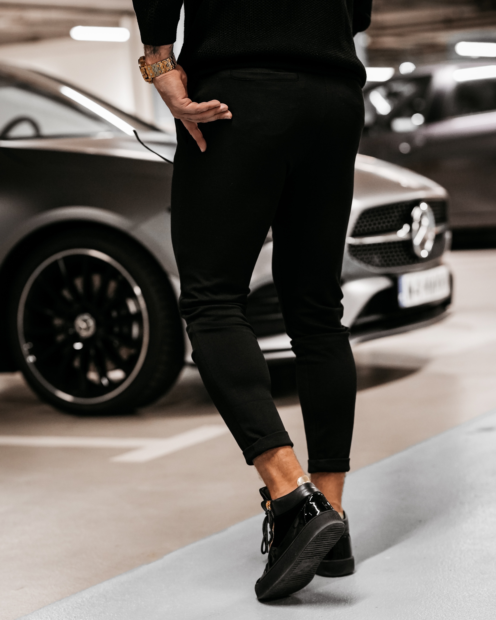 Spodnie męskie chinosy Zat Ola Voga czarne