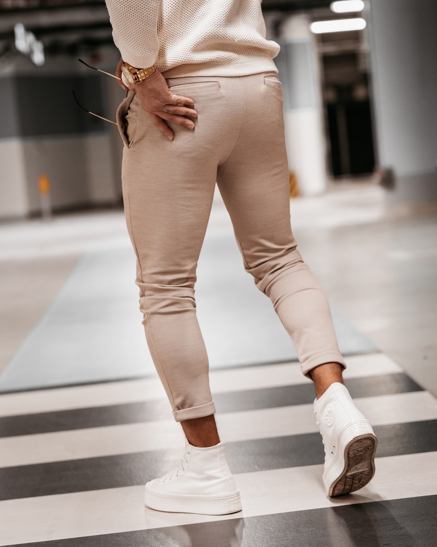 Spodnie męskie chinosy Zat Ola Voga beżowe