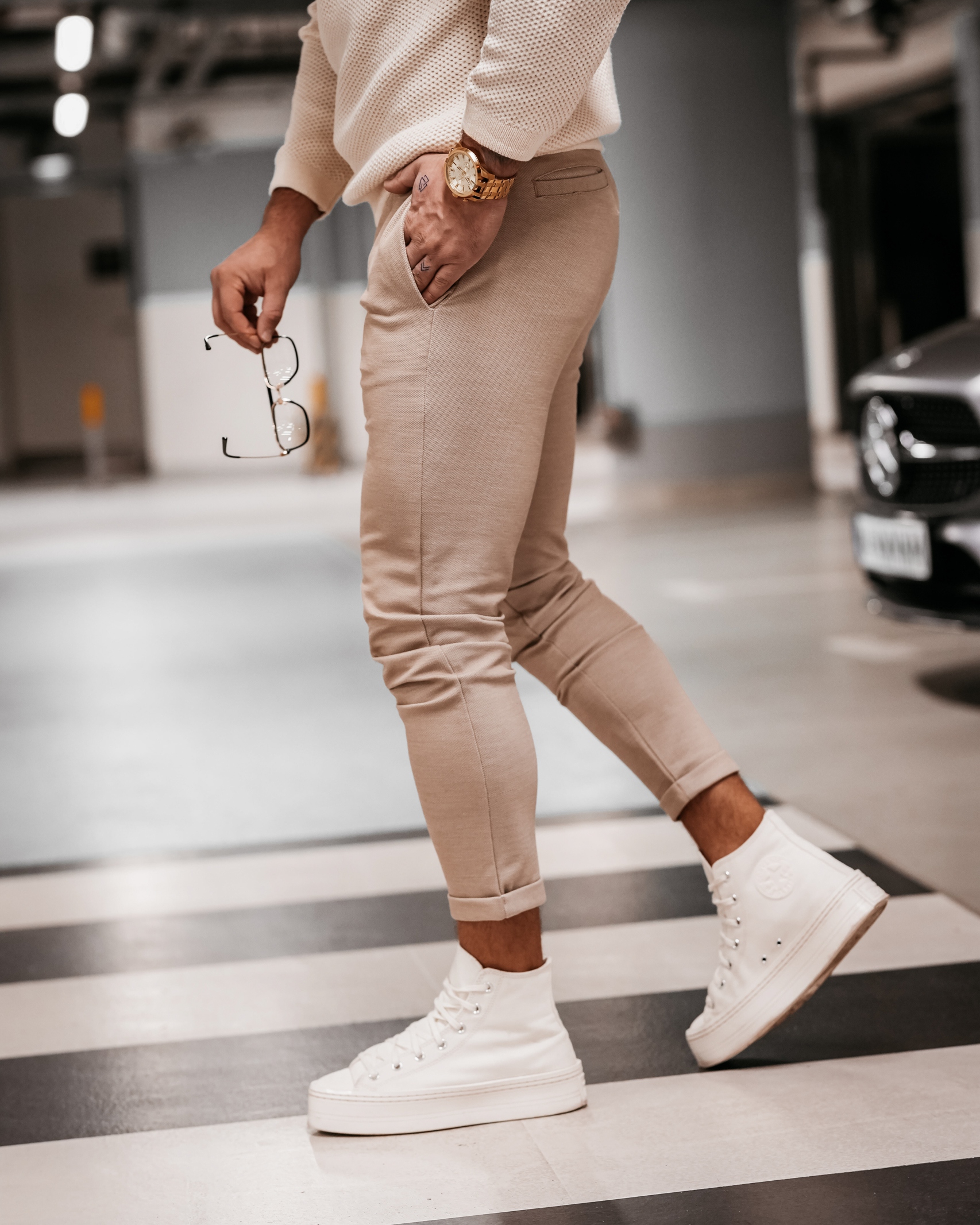 Spodnie męskie chinosy Zat Ola Voga beżowe