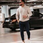 Spodnie męskie chinosy Zat Ola Voga granatowe