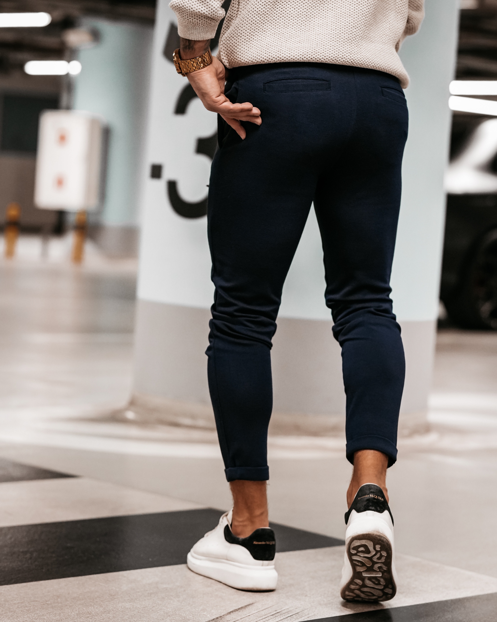 Spodnie męskie chinosy Zat Ola Voga granatowe