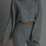 Komplet swetrowy Karper szary