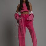 Komplet dresowy 3-częściowy Szafi dekatyzowany różowy