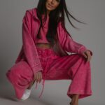 Komplet dresowy 3-częściowy Szafi dekatyzowany różowy