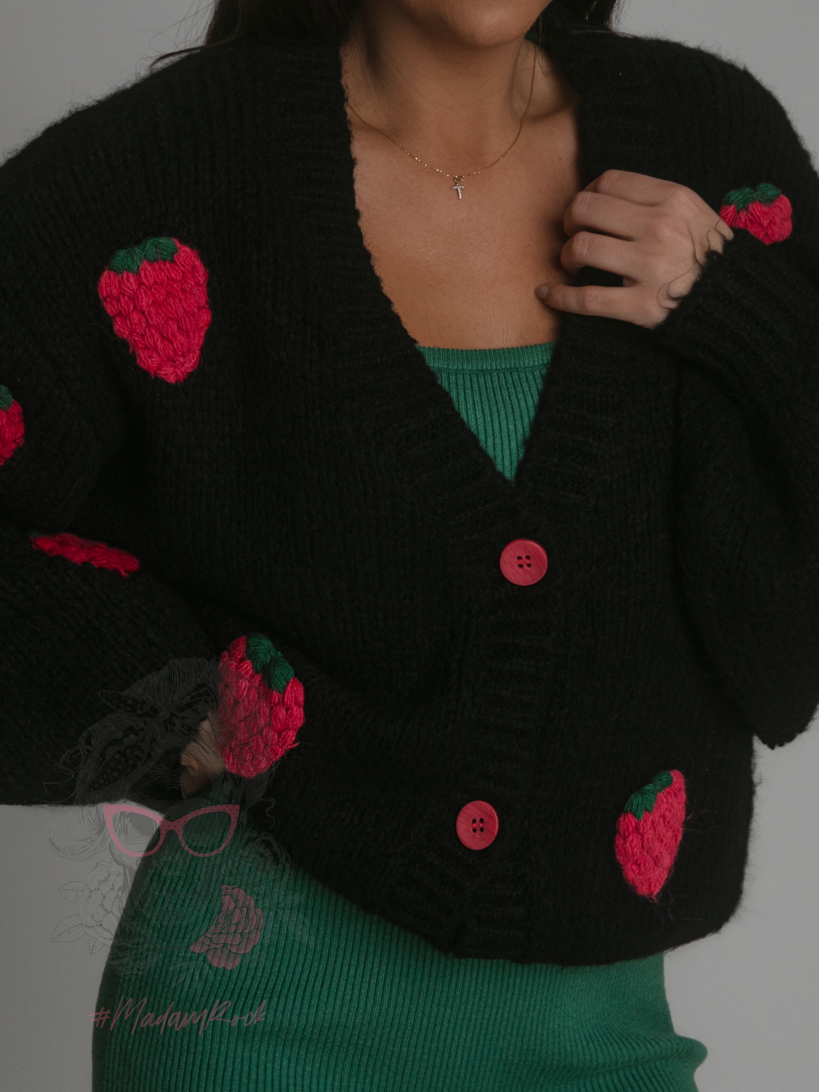 Sweter rozpinany Berry czarny