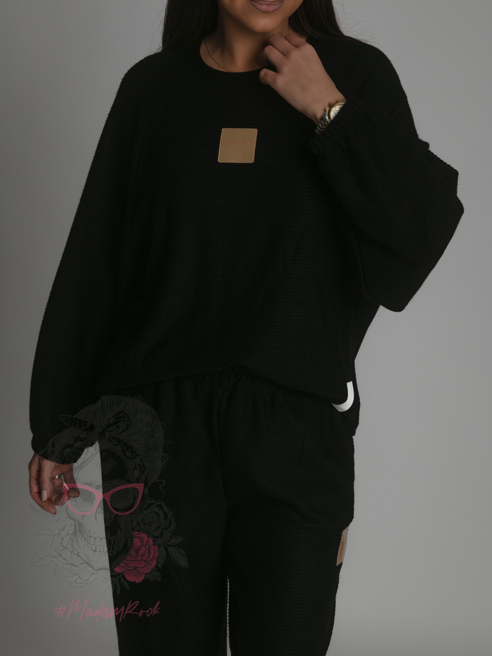 Komplet sweterkowy Cossy czarny