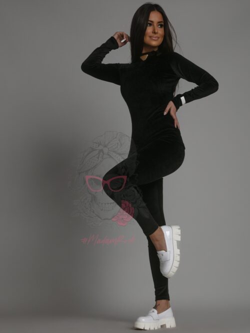 Komplet welurowy Laki Voses czarny