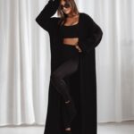 Kardigan maxi Tobos czarny
