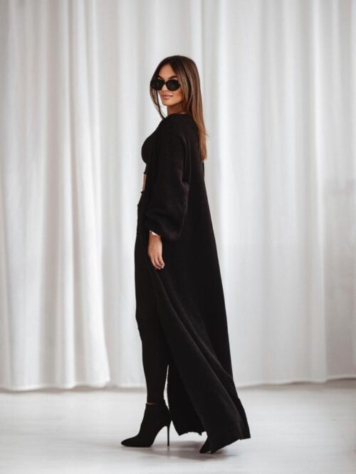 Kardigan maxi Tobos czarny